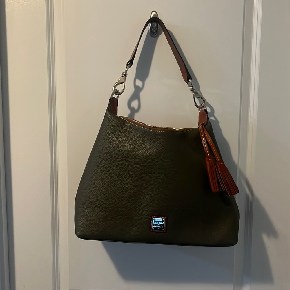 Dark green leather Dooney & Burke purse